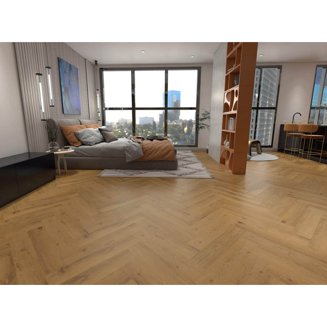 Flooring 7mm Herringbone Hybird Spotted-Gum